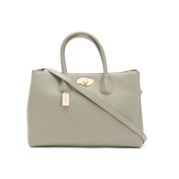 MONCRIEF LONDON Lauren Leather Tote With Pebble Clasp Fastening - Picture 1 of 2